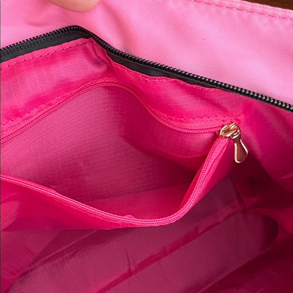 PINK tote bag with zipper closure - Picture 4 of 7